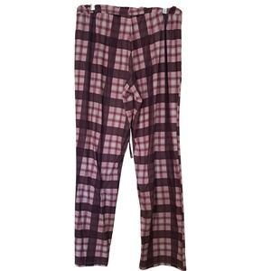 047) Lucky Womens‎ Plaid Pajama Pants Lounge Sleepwear Drawstring Waist Medium